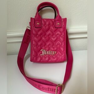 Juicy Couture Pink Quilted Heart Crossbody Bag